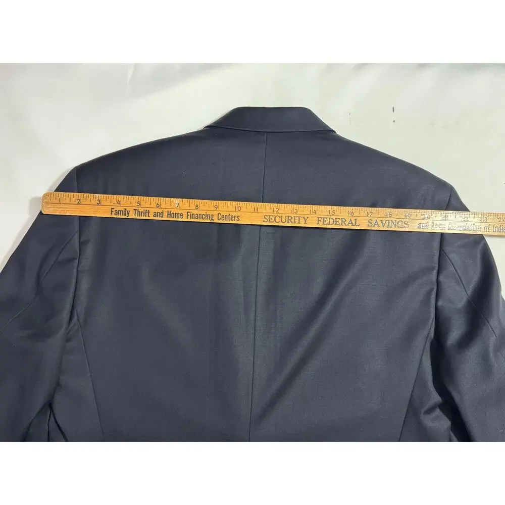 Polo Ralph Lauren Pure New Wool Blue Blazer with Gold Buttons - Men's Size 42S